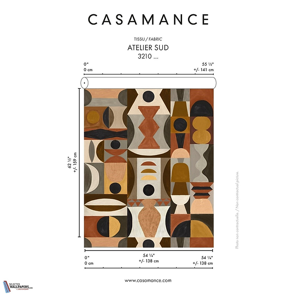 Atelier Sud stof-Fabric-Tapete-Casamance-Selected Wallpapers