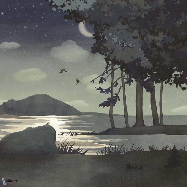 Au Clair de Lune-behang-Tapete-Les Dominotiers-Multicolore-Non Woven 70 cm-DOM805-Selected Wallpapers