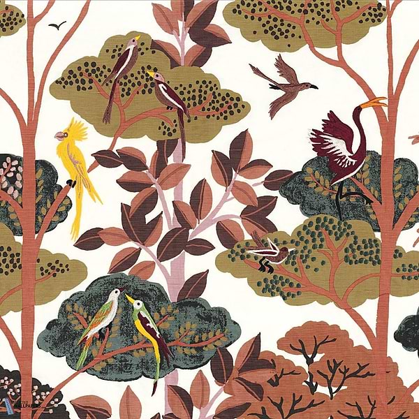 Ava stof-Fabric-Tapete-Casamance-Terracotta-Patroon (300 cm)-42750112-Selected Wallpapers