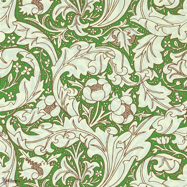 Bachelors Button-Behang-Tapete-Morris & Co-Leaf Green-Rol-217096-Selected Wallpapers