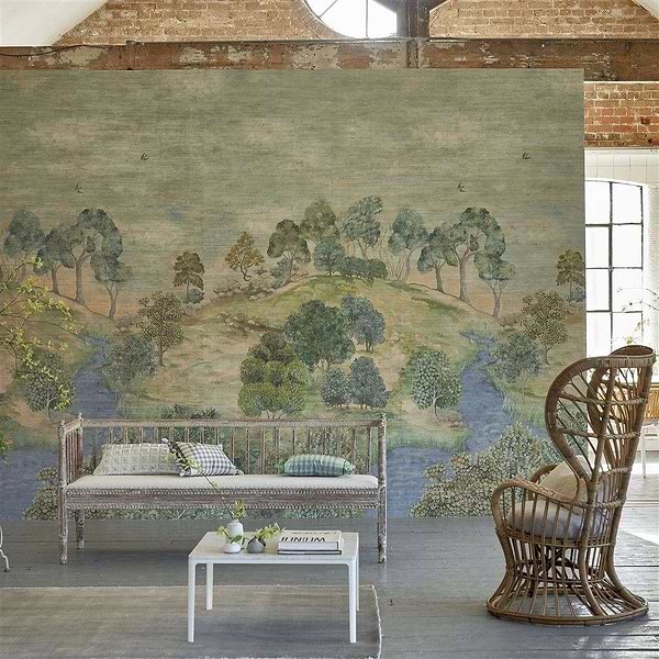 Bandipur Grasscloth-behang-Tapete-Designers Guild-Sky-Set-PDG1144/01-Selected Wallpapers