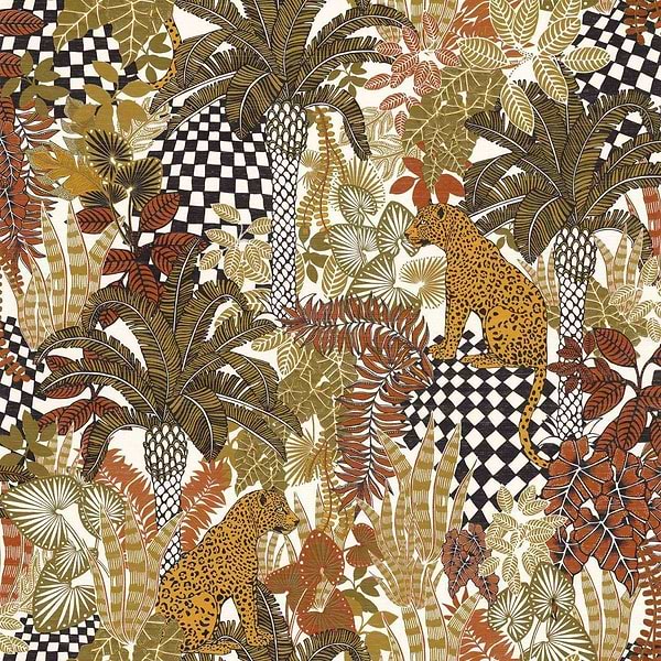 Belize-Behang-Tapete-Casamance-Blanc/Kaki-Rol-75500100-Selected Wallpapers