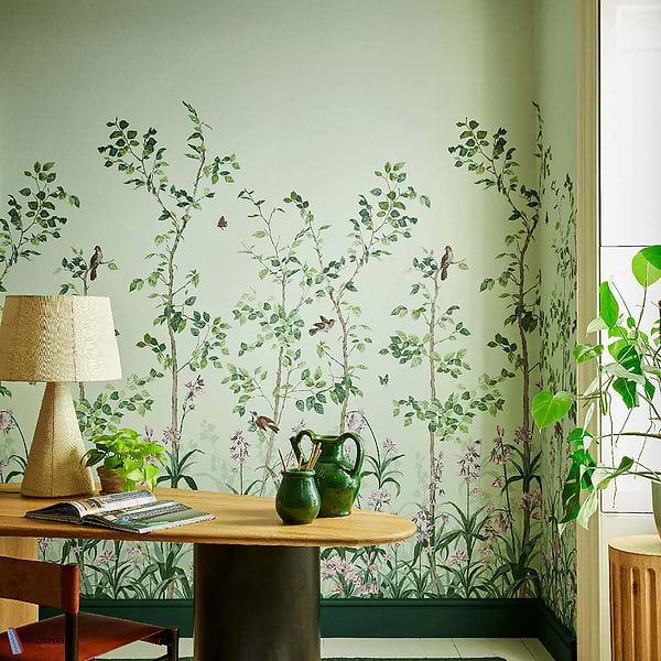 Bird & Bluebell-Tapete-Little Greene-Selected Wallpapers