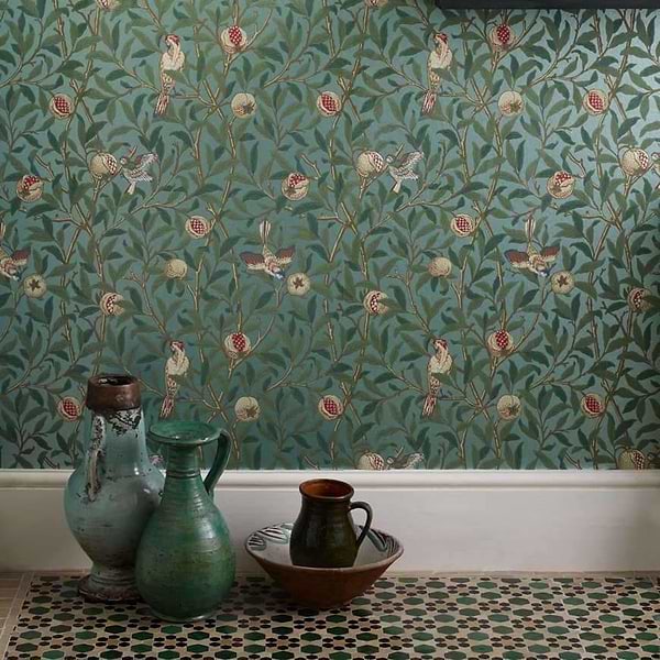 Bird & Pomegranate-behang-Tapete-Morris & Co-Selected Wallpapers