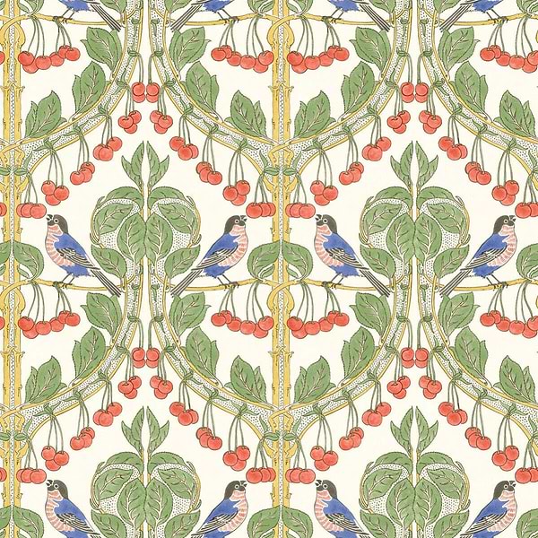 Birds & Cherries-Behang-Tapete-GP&J Baker-Multi-Rol-BW45100.4-Selected Wallpapers