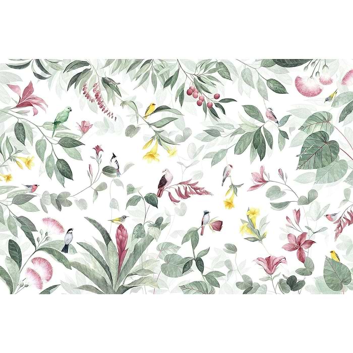 Birds Island-Behang-Tapete-Les Dominotiers-Selected Wallpapers