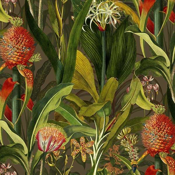 Blooming Pineapple-behang-Tapete-Arte-Cardinal-Meter (M1)-97601-Selected Wallpapers