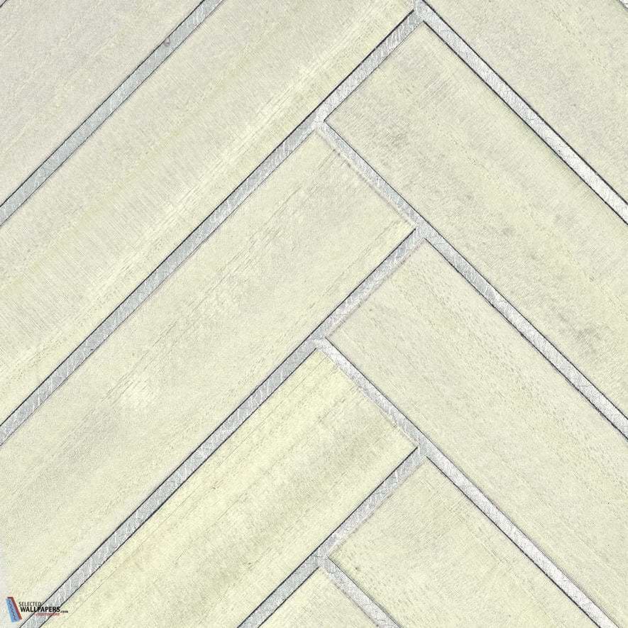 Bois Chevron-Behang-Tapete-CMO Paris-Blanc Argent-Rol-CMO WBO 02 01-Selected Wallpapers