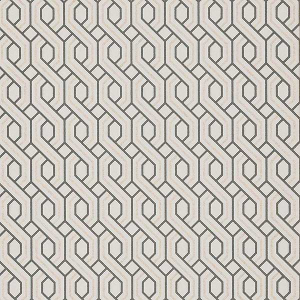 Boxwood Trellis-behang-Tapete-GP&J Baker-Charcoal/Bronze-Rol-BW45082.4-Selected Wallpapers