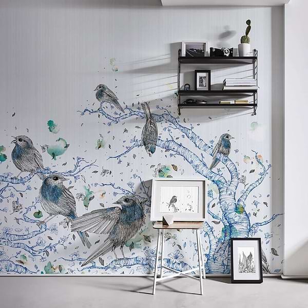 Branches-behang-Tapete-Inkiostro Bianco-Selected Wallpapers