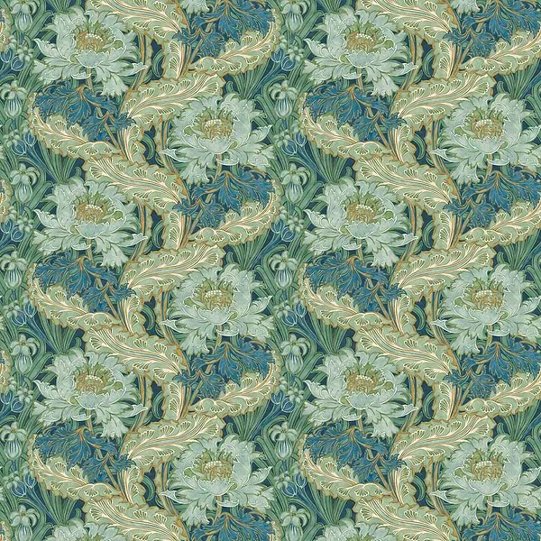 Brantwood-Behang-Tapete-GP&J Baker-Indigo-Rol-BW45105.2-Selected Wallpapers