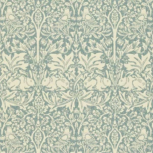 Brer Rabbit-behang-Tapete-Morris & Co-Slate/Vellum-Rol-210413-Selected Wallpapers