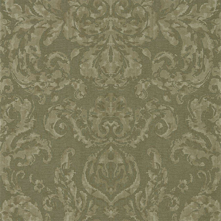 Brocatello-behang-Tapete-Zoffany-Olivine-Rol-312680-Selected Wallpapers