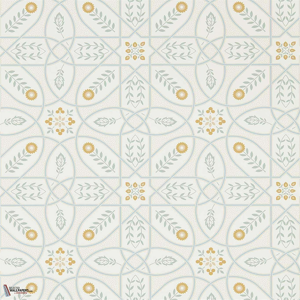 Brophy Trellis-behang-Tapete-Morris & Co-Ivory Sage-Rol-216700-Selected Wallpapers