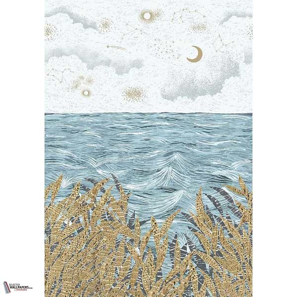 Callisto-Behang-Tapete-Casamance-Bleu Ciel/Dore-Set-75432344-Selected Wallpapers