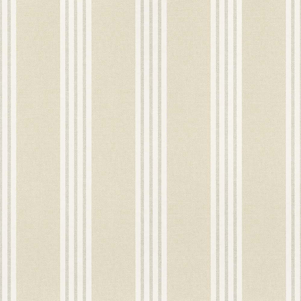 Canvas Stripe-Behang-Tapete-Thibaut-Beige-Rol-T13356-Selected Wallpapers