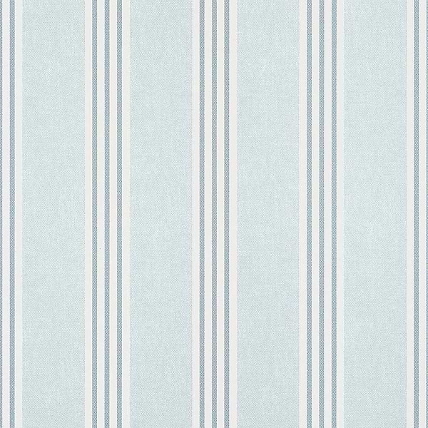 Canvas Stripe-Wallpaper-Thibaut-Spa Blue-Roll-T13359-Selected Wallpapers