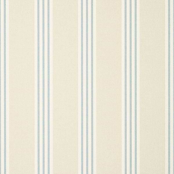 Canvas Stripe-Behang-Tapete-Thibaut-Spa Blue Beige-Rol-T13360-Selected Wallpapers