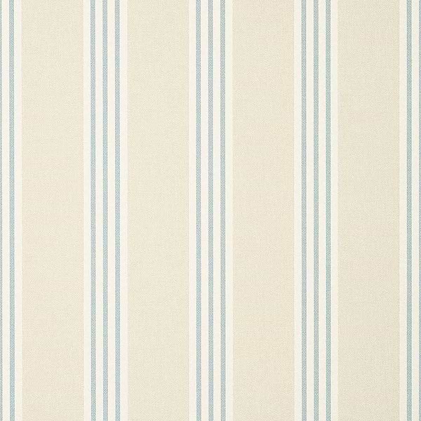 Canvas Stripe-Wallpaper-Thibaut-Spa Blue Beige-Roll-T13360-Selected Wallpapers