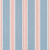 Canvas Stripe-Wallpaper-Thibaut-Blue and Coral-Roll-T13362-Selected Wallpapers