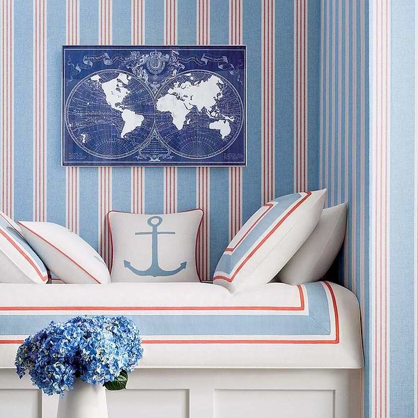 Canvas Stripe-Wallpaper-Thibaut-Selected Wallpapers