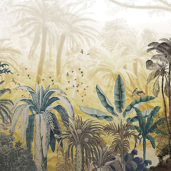 Carlton Gardens-behang-Tapete-Muance-Geel-Vinyl-MU12036-Selected Wallpapers