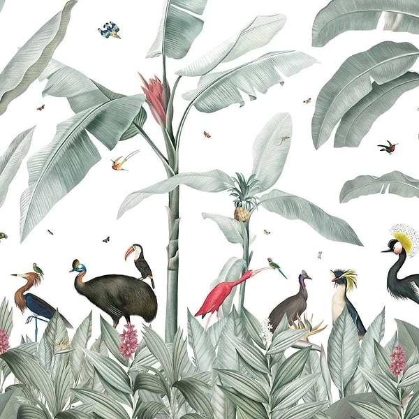 Casela Birds-Behang-Tapete-Les Dominotiers-Non Woven 70 cm-M2-DOM616-Selected Wallpapers