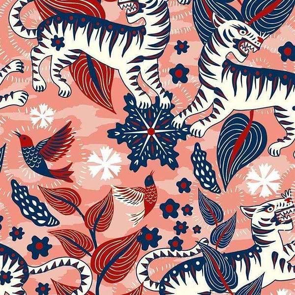 Catalina Estrada - Selva de tigres-Behang-Tapete-Coordonne-Sunset-Rol-8000017N-Selected Wallpapers