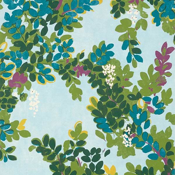 Central Park-Wallpaper-Thibaut-Sky Blue-Roll-T14334-Selected Wallpapers