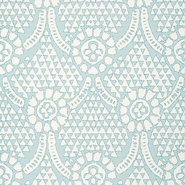 Chamomile-Behang-Tapete-Thibaut-Spa Blue-Rol-T14320-Selected Wallpapers