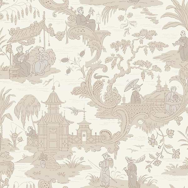 Chinese Toile-Behang-Tapete-Cole & Son-Parchment-Rol-100/8039-Selected Wallpapers