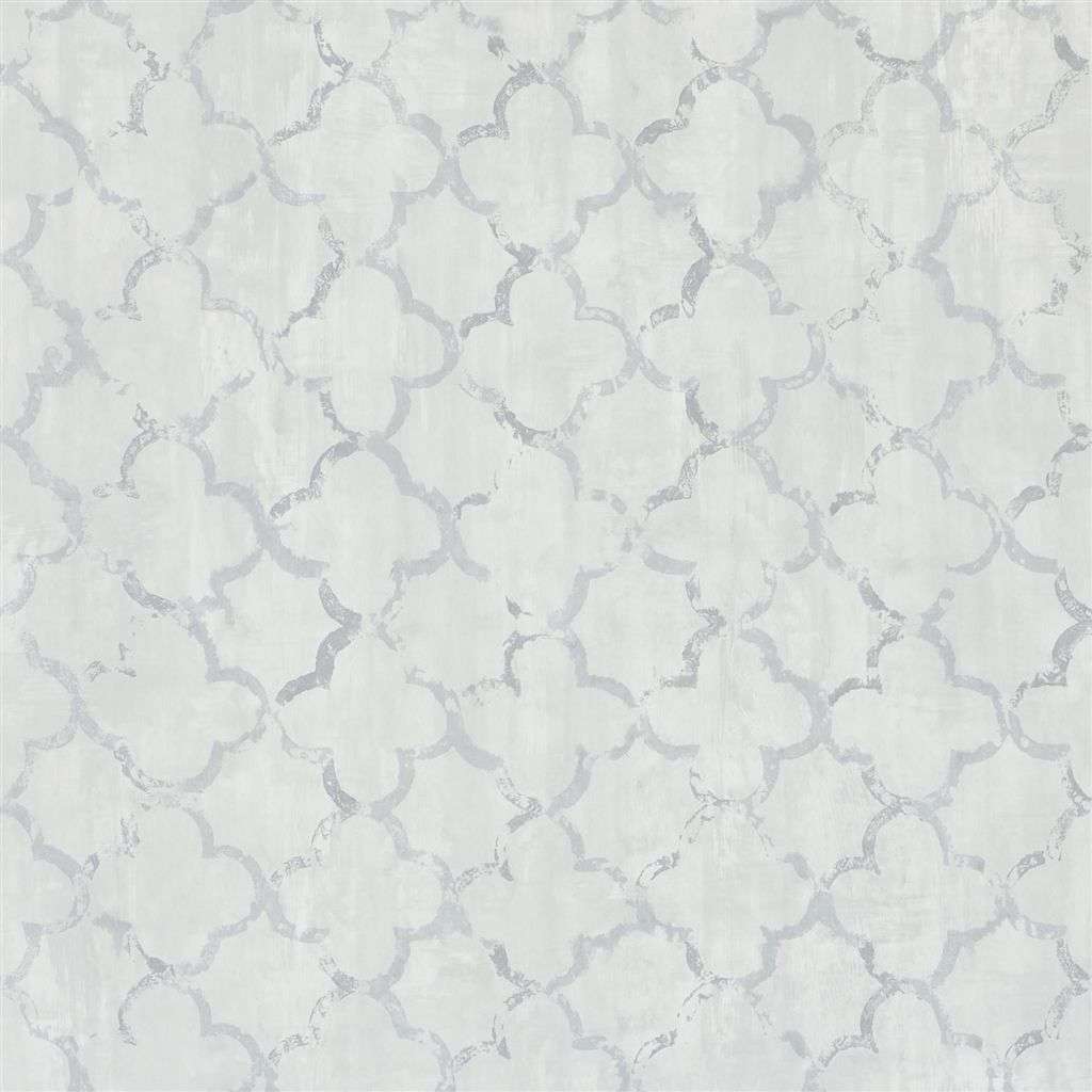 Chinese Trellis-behang-Tapete-Designers Guild-Platinum-Rol-PDG650/08-Selected Wallpapers