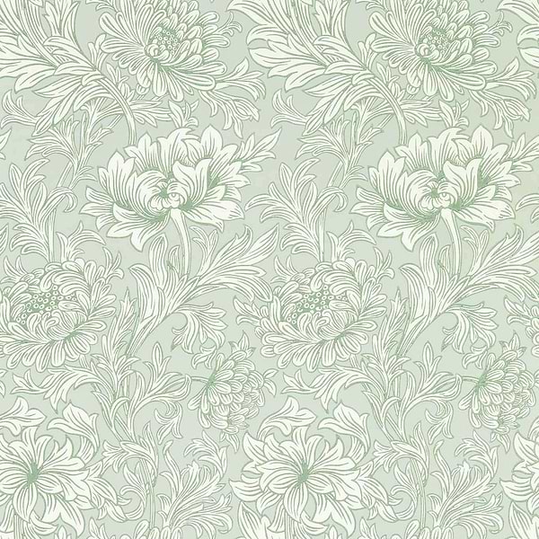 Chrysanthemum Toile-Behang-Tapete-Morris & Co-Willow-Rol-217069-Selected Wallpapers