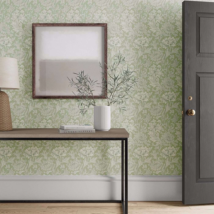 Chrysanthemum Toile-Behang-Tapete-Morris & Co-Selected Wallpapers
