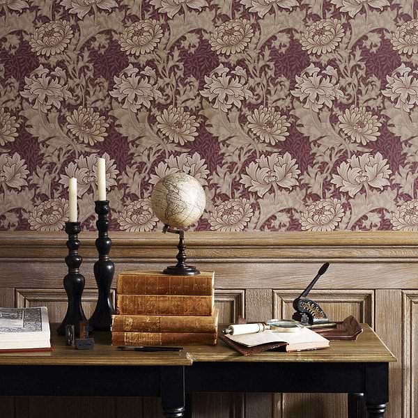 Chrysanthemum-behang-Tapete-Morris & Co-Selected Wallpapers