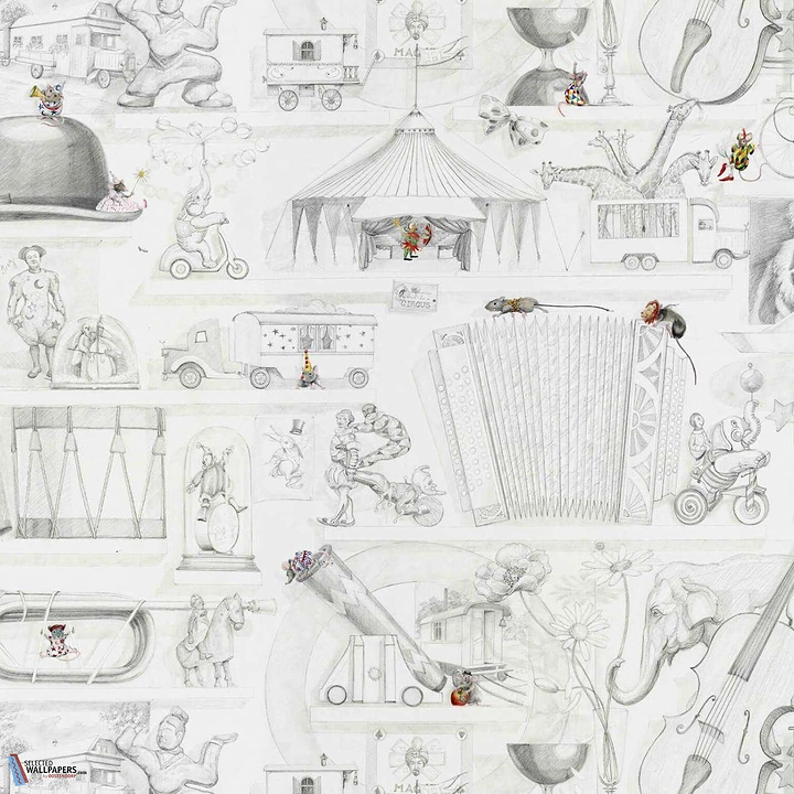 Circus-behang-Tapete-Pierre Frey-Mine de plomb-Meter (M1)-FP439001-Selected Wallpapers