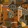 Citta di Castello-Behang-Tapete-Arte-Terracotta-Meter (M1)-97680-Selected Wallpapers