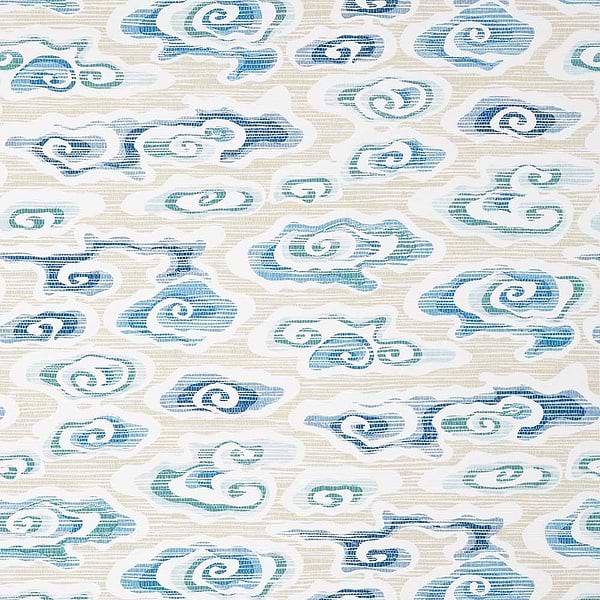 Clear Clouds-Behang-Tapete-Thibaut-Beige and Blue-Rol-T13318-Selected Wallpapers