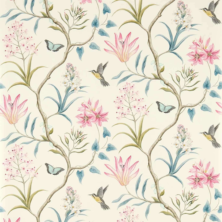 Clementine-behang-Tapete-Sanderson-Dusky Pink-Rol-213386-Selected Wallpapers