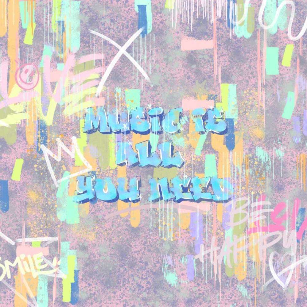 Cool Graffiti-behang-Tapete-Coordonne-Fucshia-Non Woven-9700100-Selected Wallpapers