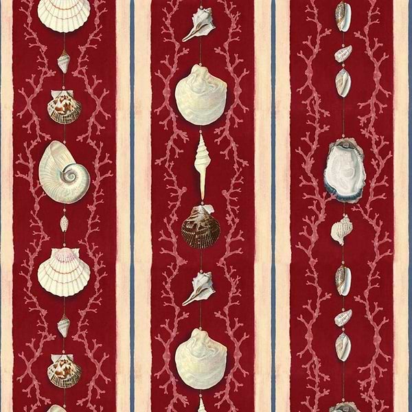 Coquillage-behang-Tapete-Mind the Gap-Samba Red-300 cm (standaard)-WP20573-Selected Wallpapers