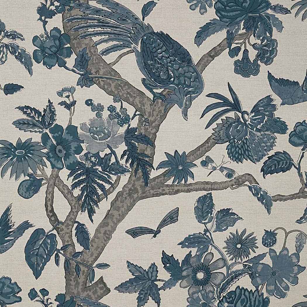 Coromandel-Behang-Tapete-Thibaut-Slate Blue-Rol-T10226-Selected Wallpapers
