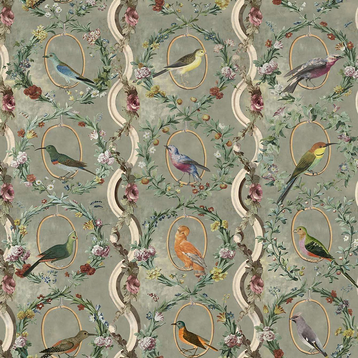 Countesse's Aviarium-behang-Tapete-Mind the Gap-Grijs-300 cm (standaard)-WP20427-Selected Wallpapers