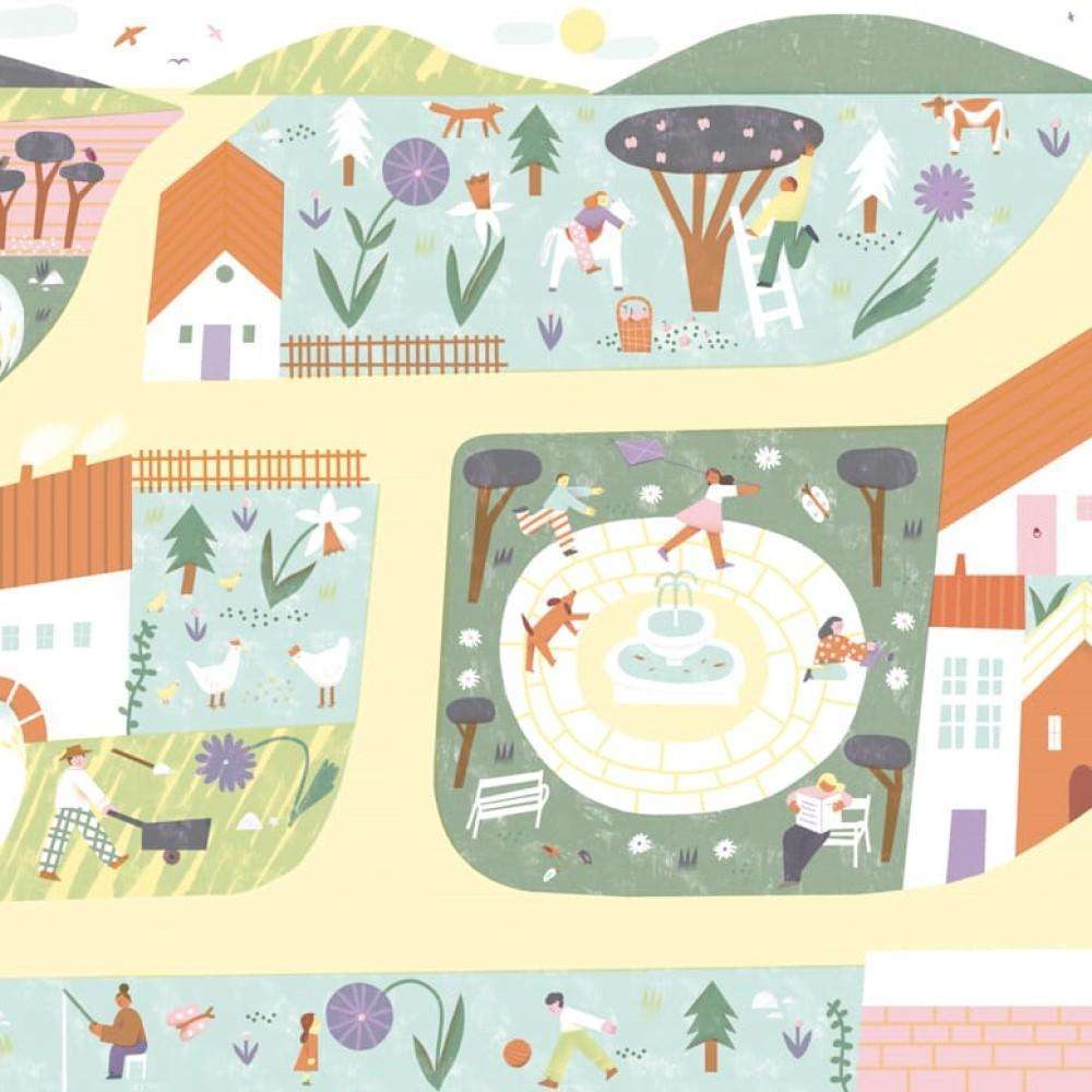 Country Joy-behang-Tapete-Coordonne-Lemon-Non Woven-9700001-Selected Wallpapers