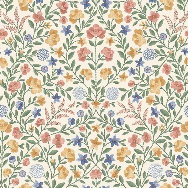 Court Embroidery-behang-Tapete-Cole & Son-Coral & Marigold-Rol-118/13029-Selected Wallpapers