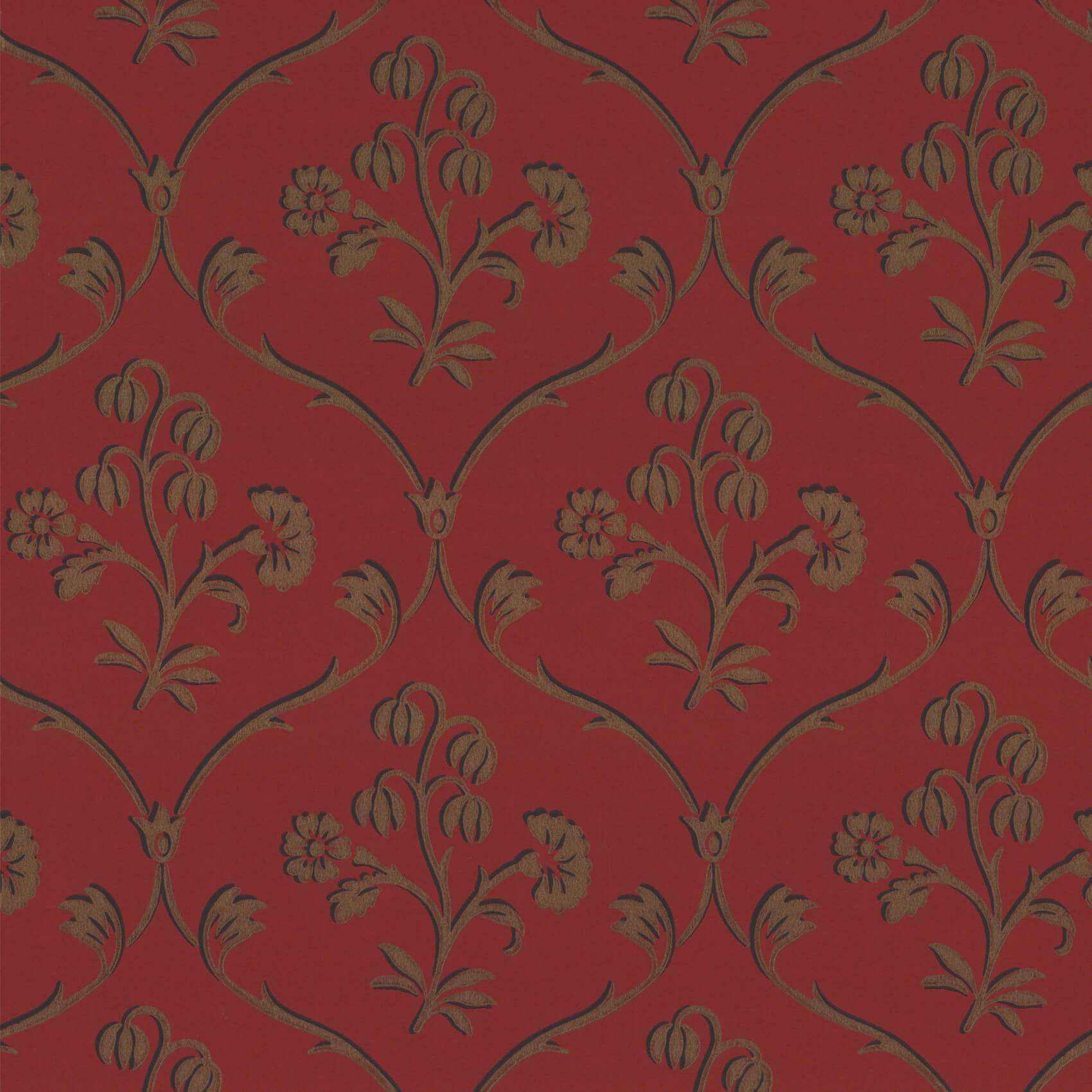 Cranford-behang-Tapete-Little Greene-Cherry Gold-Rol-0277CRGOLDZ-Selected Wallpapers