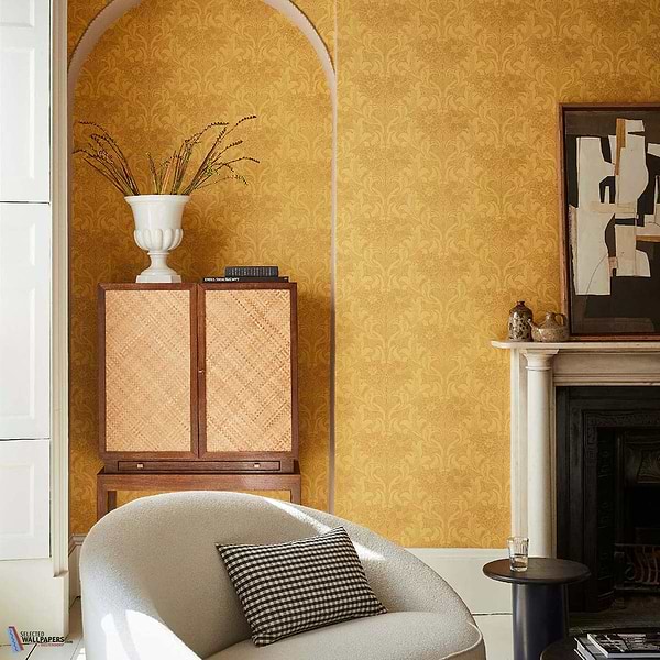 Dahlia Scroll-behang-Tapete-Little Greene-Selected Wallpapers