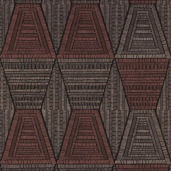 Daia-behang-Tapete-Casamance-Noir/Terracotta-Rol-75274486-Selected Wallpapers
