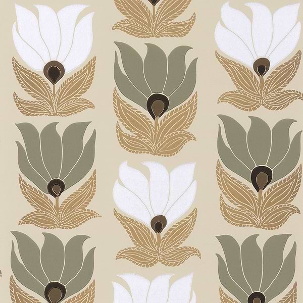 Dauphine-Behang-Tapete-Casamance-Grege/Vert Argile-Rol-75690712-Selected Wallpapers