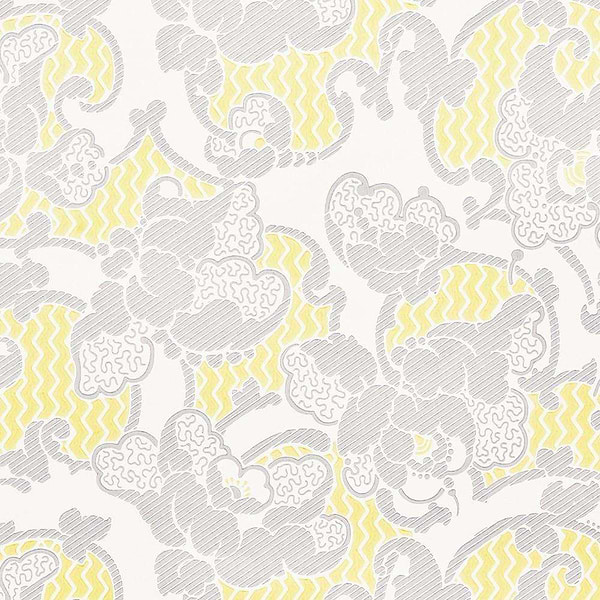 Deauville-behang-Tapete-Isidore Leroy-Gris Jaune-Rol-06240306-Selected Wallpapers